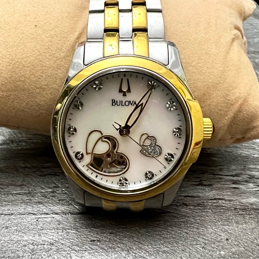 BULOVA AUTOMATIC 2-tone Woman’s Diamond Watch!